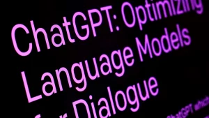 Computer screen reads, CahtGPT: Optimizing Language Models for Dialogue