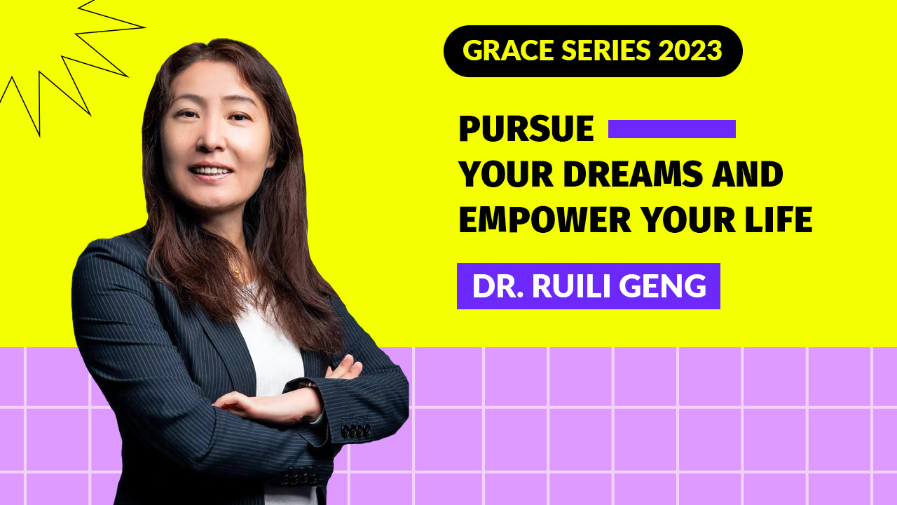 Dr. Ruili Geng Ends the Fall ’23 Grace Series in Motivating Fashion
